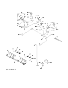 Part Location Diagram of WB18X28727 GE Electrodes And Harness