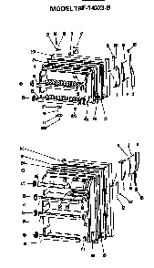 Doors Diagram and Parts List for TBF14XGB  General Electric Refrigerator