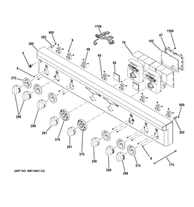 CONTROL PANEL Diagram and Parts List for ZDP484LGP7SS  General Electric Range