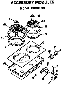 Modules Diagram and Parts List for JP672B9K2  General Electric Cooktop