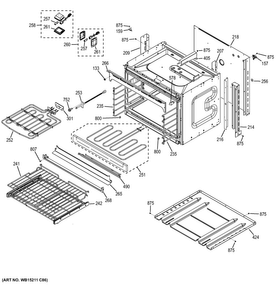 Lower Oven Diagram and Parts List for PK7500DF4WW  General Electric Wall Oven