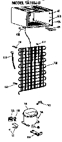 Unit Parts Diagram and Parts List for TA11SJB  General Electric Refrigerator