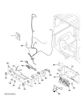 Part Location Diagram of WH18X27241 GE SELECTOR Assembly (3S)