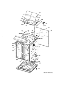 Cabinet 6 Diagram and Parts List for GTUP240EM4WW  General Electric Washer Dryer Combo
