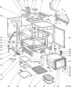 Part Location Diagram of WB32M113 GE NO LONGER AVAILABLE