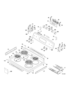 CONTROLS-COOKTOP Diagram and Parts List for JCBS64DM3WW  General Electric Range