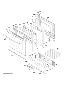 DOOR & DRAWER PARTS Diagram and Parts List for JGBS66EEK2ES  General Electric Range