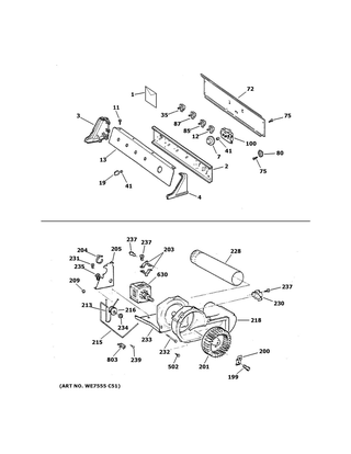 Part Location Diagram of ES16100 GE Nla Switch Spst
