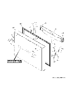 Freezer Door Diagram and Parts List for CWE23SP4MGW2  General Electric Refrigerator