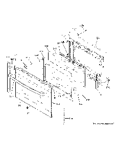 Lower Door Diagram and Parts List for JSS86SP4SS  General Electric Range