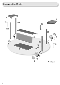 SHELF TROLLY DRAWING Diagram and Parts List for BEFDISCOVERY  General Electric Grill