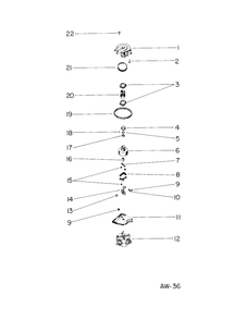 PUMP, MOTOR & SINGLE SPEED CLUTCH ASS'Y Diagram and Parts List for VW331C*118  General Electric Washer