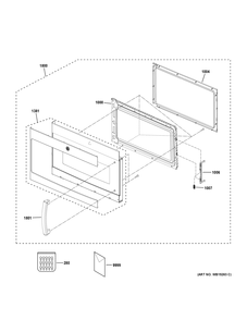 DOOR PARTS Diagram and Parts List for PSA9120SF4SS  General Electric Range