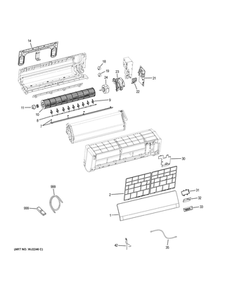 Optional Accessories Diagram and Parts List for AW12ES2VHB  General Electric Air Conditioner