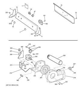 Part Location Diagram of 31-16734 GE Installation instructions