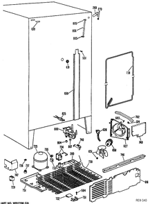 Part Location Diagram of WR2X7366 GE PAD CRADLE