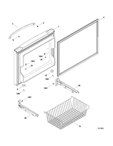 FZ DOOR Diagram and Parts List for GDRS3KBYARSS  General Electric Refrigerator