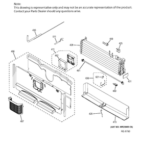 FZ SECTION Diagram and Parts List for PYE22PMKBES  General Electric Refrigerator