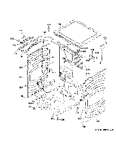 Cabinet And Top Panel Diagram and Parts List for GFD65GSSN1WW  General Electric Dryer
