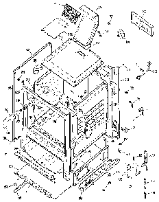 Main Body Diagram and Parts List for JGBS18GEN1  General Electric Range
