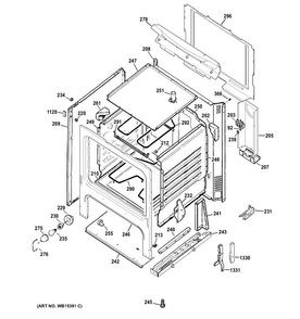 Body Parts Diagram and Parts List for JBS10GF1SA  General Electric Range