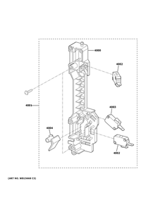 Latch Board Parts Diagram and Parts List for JVM3160DF9BB  General Electric Microwave
