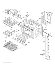 Upper Oven Diagram and Parts List for CTD70DP2N2S1  General Electric Wall Oven