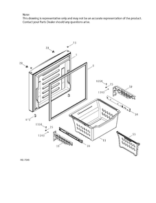 FZ DOOR Diagram and Parts List for PNE21KGKBKBB  General Electric Refrigerator