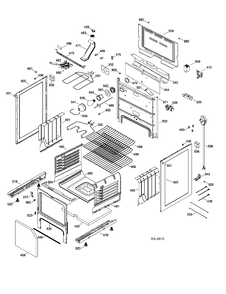 BODY PARTS Diagram and Parts List for JCBP78SP2SS  General Electric Range