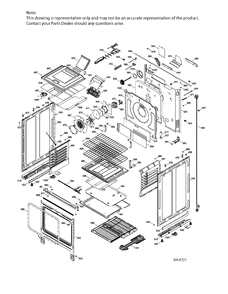 BODY PARTS Diagram and Parts List for PCGS910SEF4SS  General Electric Range