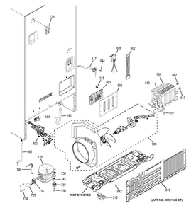 Machine Compartment Diagram and Parts List for CNE25SSKAKSS  General Electric Refrigerator