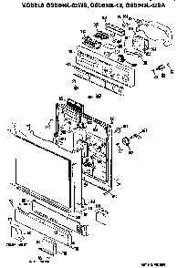 Front/control Panel Diagram and Parts List for GSD650L-02  General Electric Dishwasher