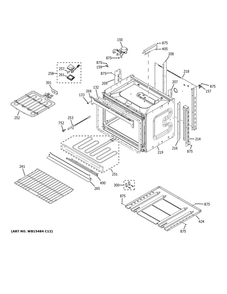 Lower Oven Diagram and Parts List for JKD3000DN2BB  General Electric Wall Oven