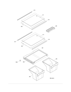FF SHELVES Diagram and Parts List for GTRC0HBZARWW  General Electric Refrigerator