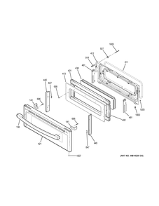 UPPER DOOR Diagram and Parts List for PB960EJ4ES  General Electric Range