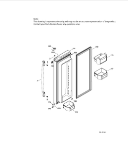 FF DOOR RIGHT Diagram and Parts List for PNR20KSEBFES  General Electric Refrigerator