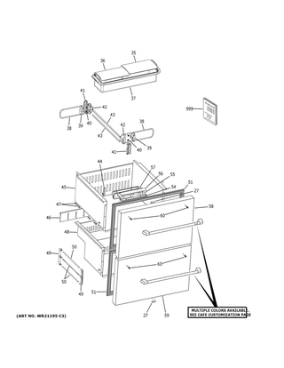 Part Location Diagram of WR01X28255 GE UPPER PARTITION SPRING