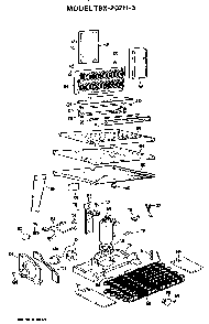 Unit Parts Diagram and Parts List for TBX20ZHB  General Electric Refrigerator