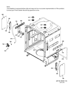 BODY PARTS 2 Diagram and Parts List for ZDT800SPF7SS  General Electric Dishwasher