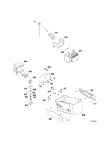 ICE MAKER Diagram and Parts List for GSR23KGTAWW  General Electric Refrigerator