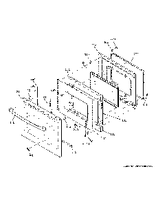 Door Diagram and Parts List for JB755SJ9SS  General Electric Range