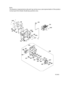 ICE MAKER & DISPENSER Diagram and Parts List for CFCP1RKBESS  General Electric Refrigerator