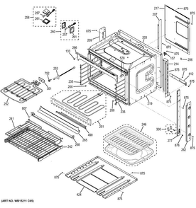 Body Parts Diagram and Parts List for CK7000SH2SS  General Electric Wall Oven