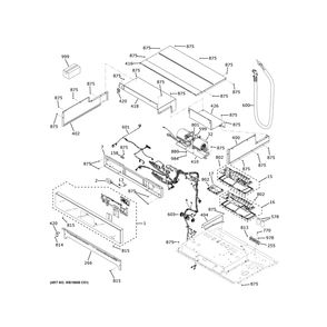 Part Location Diagram of WB56X49883 GE CONTROL PANEL - STAINLESS
