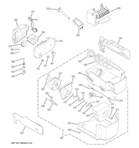 Ice Maker & Dispenser Diagram and Parts List for GSHS9NGYCCSS  General Electric Refrigerator