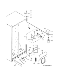 Fresh Food Section Diagram and Parts List for GSH25JGDDWW  General Electric Refrigerator