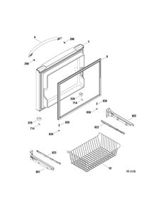 FZ DOOR Diagram and Parts List for PFRS2MBXASS  General Electric Refrigerator