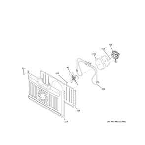 Convection Fan Diagram and Parts List for CTS90DP4N5W2  General Electric Wall Oven