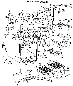 Cabinet Parts Diagram and Parts List for CTX20EGB  Hotpoint Refrigerator