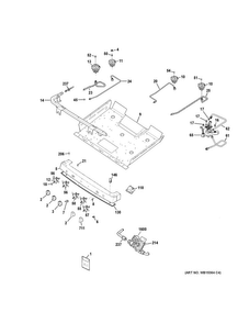 Gas & Burner Parts Diagram and Parts List for P2B940SEF1SS  General Electric Range